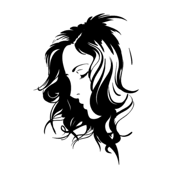 Силуэт лица девушки