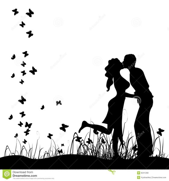 Трафарет для стен влюбленная пара