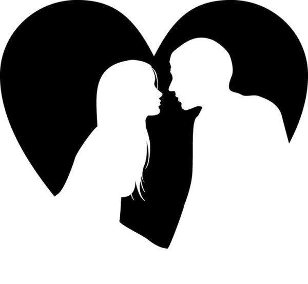 Трафарет влюбленные
