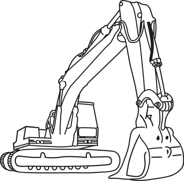 Экскаватор раскраска