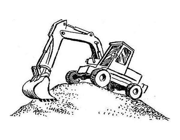 Трактор JCB раскраска