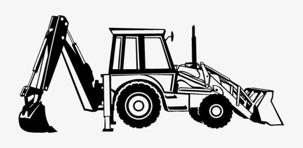 Трактор JCB раскраска