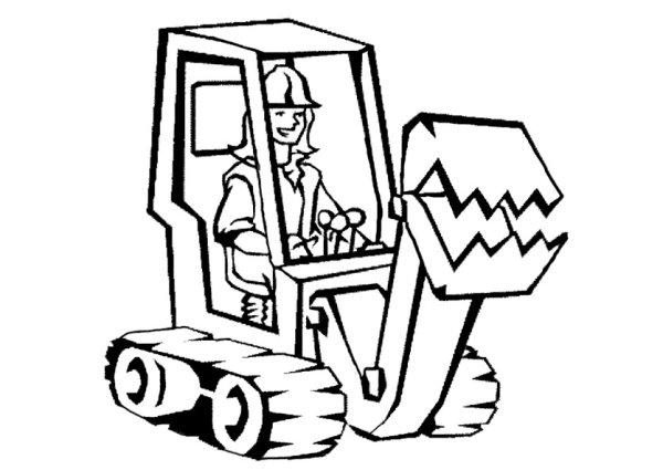 Трактор JCB раскраска