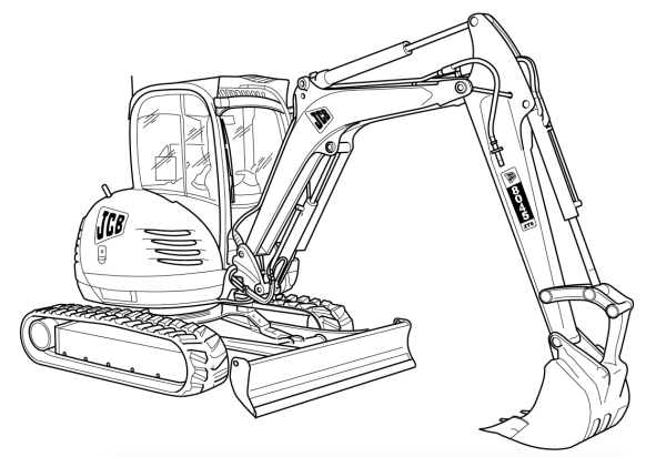 Трактор JCB контур