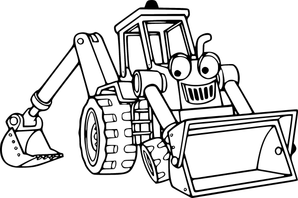 Разукрашка эксковатортрактор