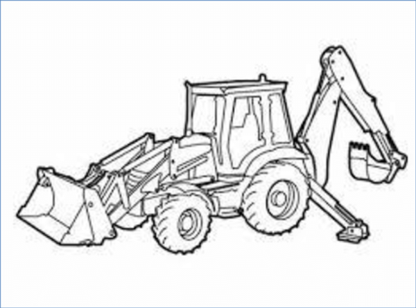 Раскраска трактор