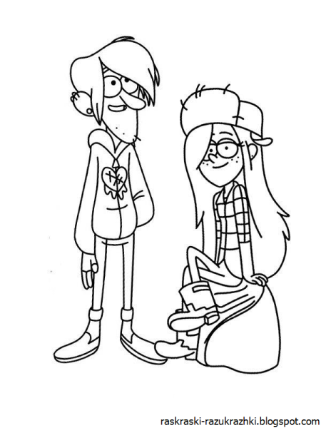 Раскраски Гравити Фолз Робби