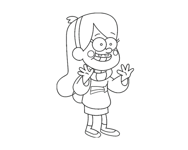 Мейбел Гравити Фолз раскраска