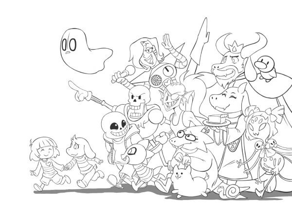 Раскраски андертейл