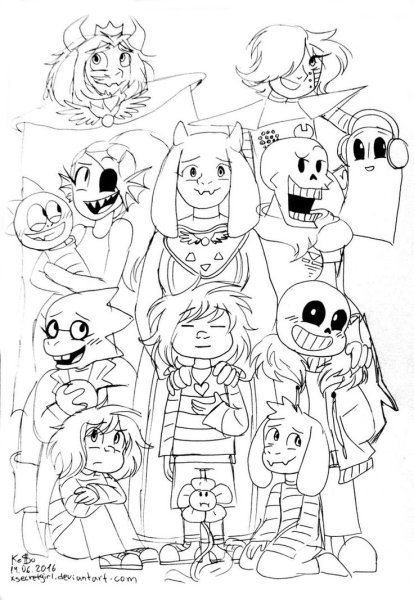 Раскраски андертейл