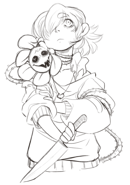 Санс раскраска аниме