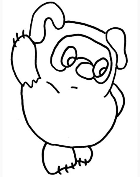 Советский Винни пух контур