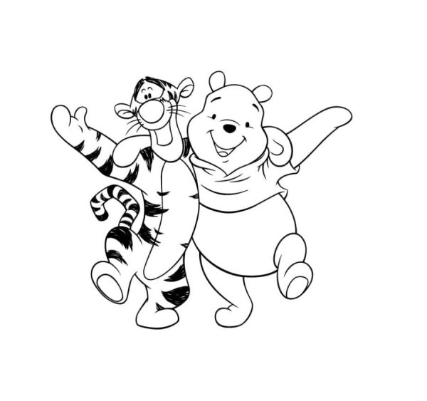 Раскраски Винни пух диснеевский