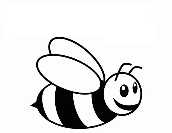 Пчелка раскраска для детей 4-5 лет