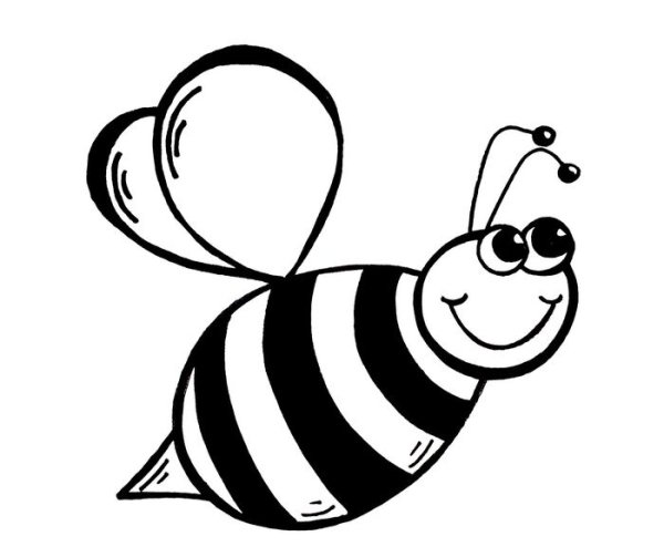 Пчела раскраска