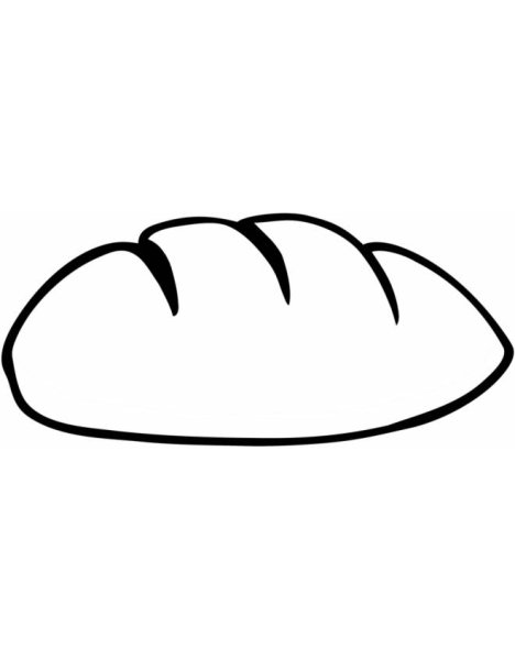 Хлеб раскраска для детей