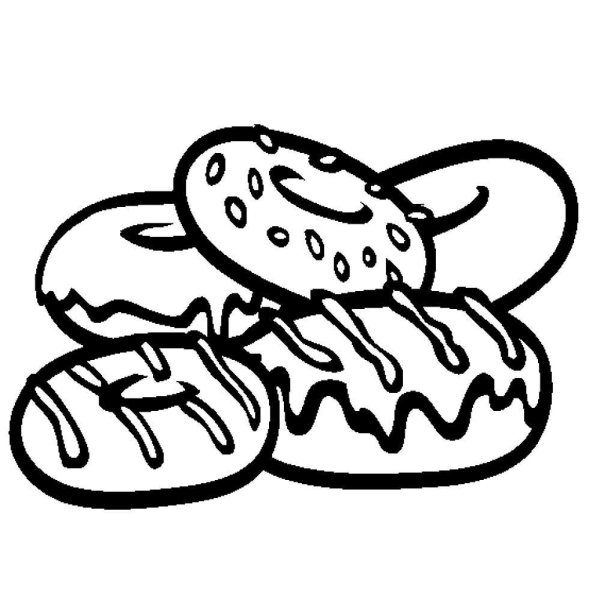 Пончики для раскрашивания