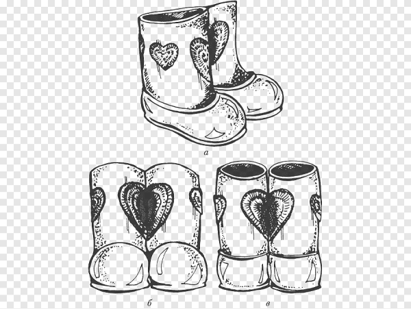 Валенки раскраска для малышей