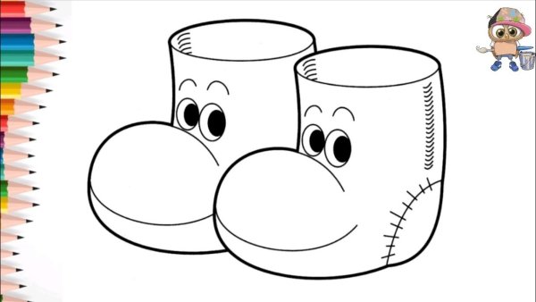 Сапожки раскраска