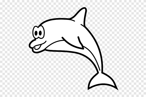 Рисунок белого дельфина