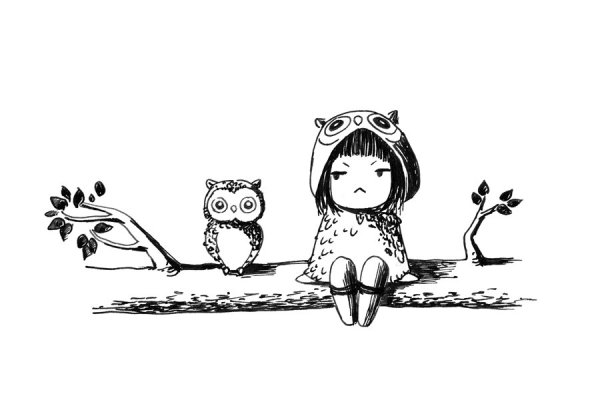 Милые рисуночки черно белые