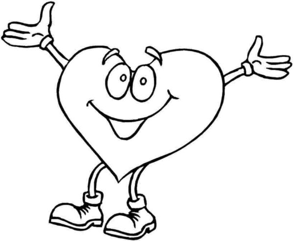 Сердце с ручками и ножками