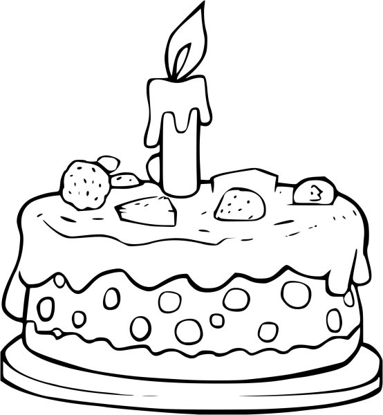 Рисунок торта для срисовки