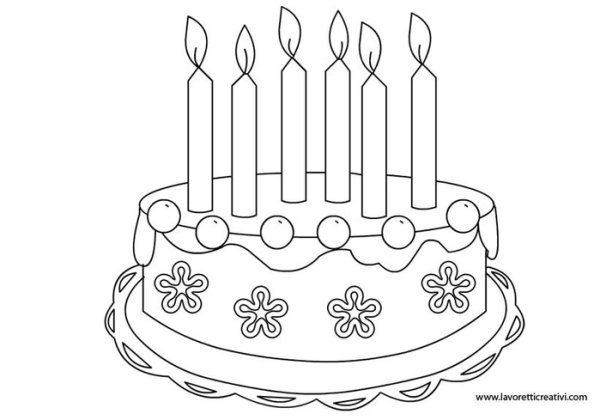 Торт вектор черно белый