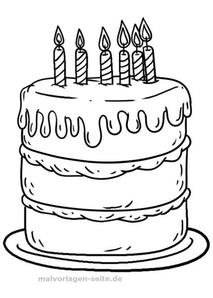 Раскраска торт