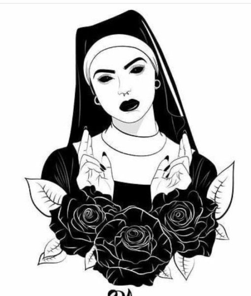 Эскиз монашки