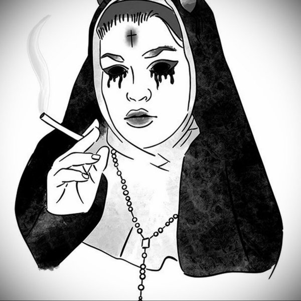 Монахиня эскиз