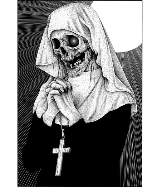 Монашка с сигаретой