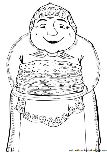 Блинчики раскраска