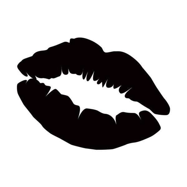 Губы черно белые