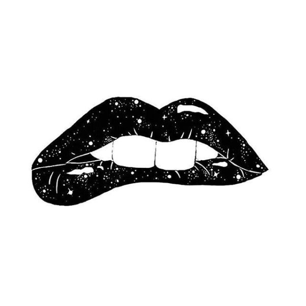 Трафарет губы для броши