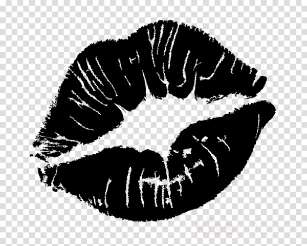 Отпечаток губ силуэт