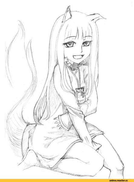 Волчица и пряности раскраска