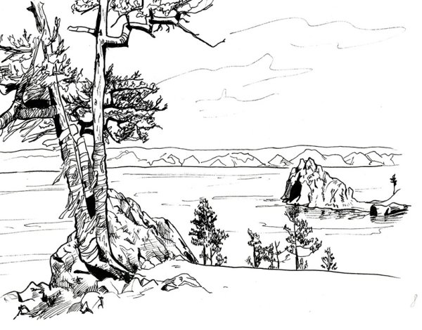 Байкал раскраска для детей
