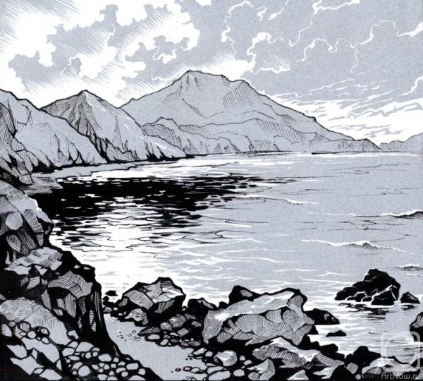 Пейзажи для срисовывания карандашом