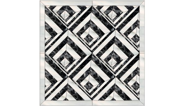 Керамогранит черно белый геометрия