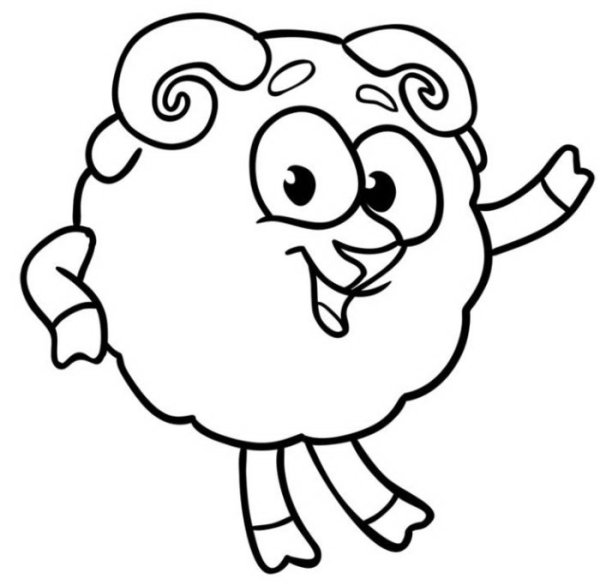 Смешарики Бараш карандашом