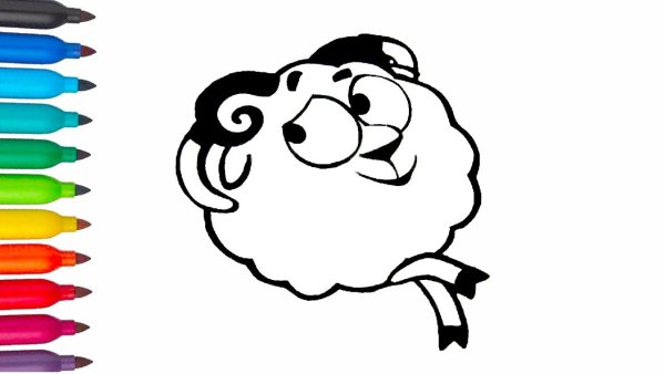 Бараш из смешариков раскраска