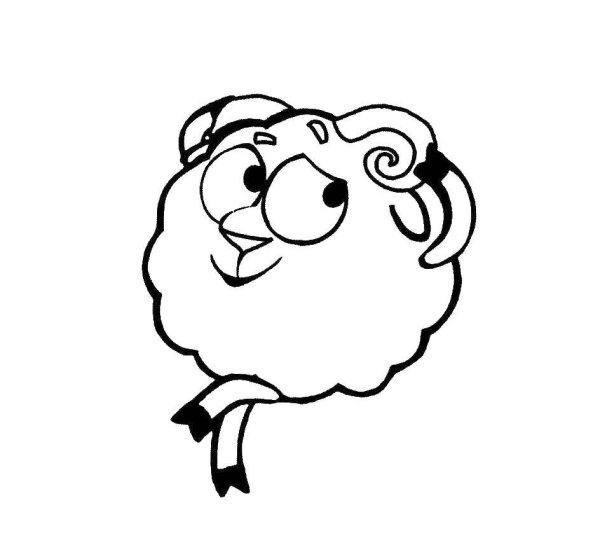 Раскраска Смешарики Бараш