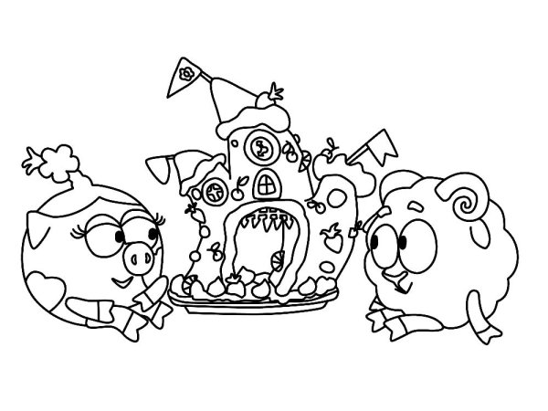 Смешарики Бараш карандашом