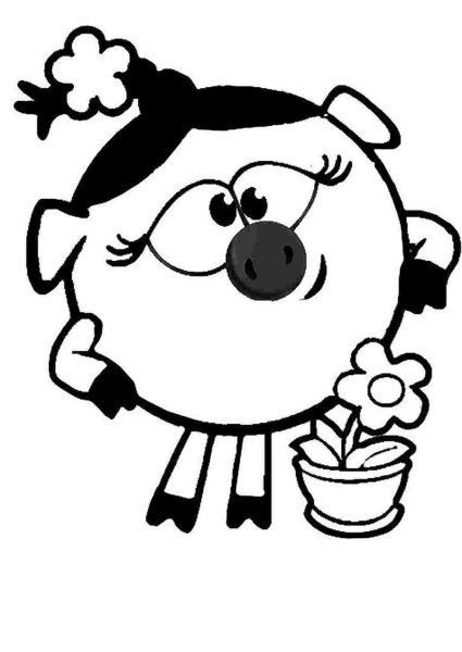 Раскраска Смешарики Бараш