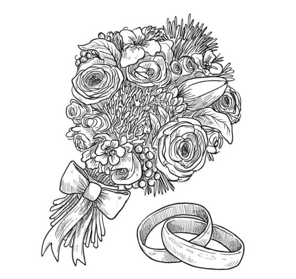Скетч букет невесты