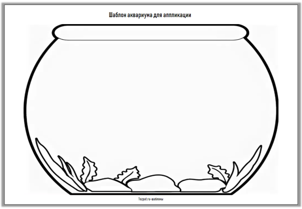 Аквариум раскраска без рыбок