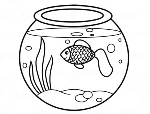 Аквариум раскраска для детей