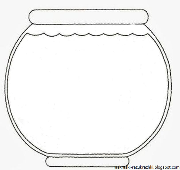 Трафарет аквариума для рисования