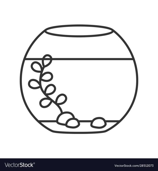 Раскраска аквариум с рыбками для детей